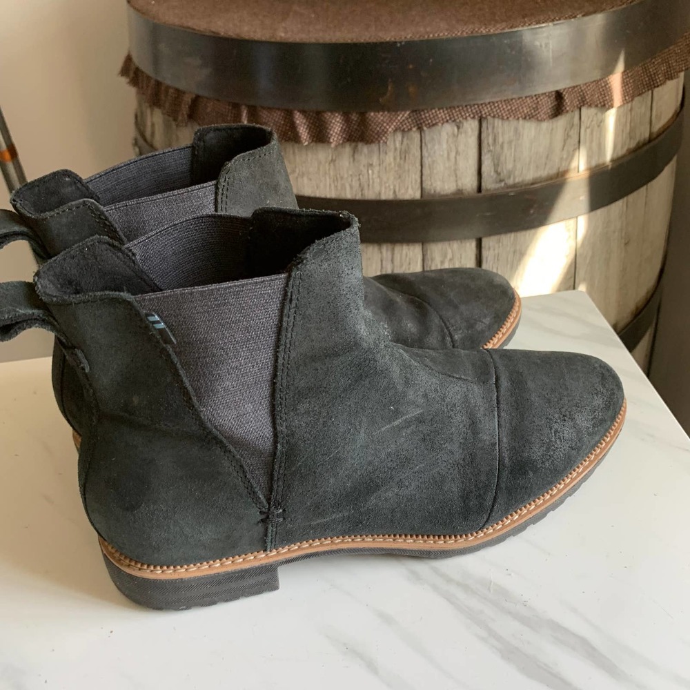 TOMs  ankle boots booties black sz 10 womens